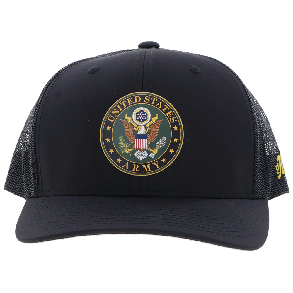 US Army Hat Black w/Round Patch - Image 4