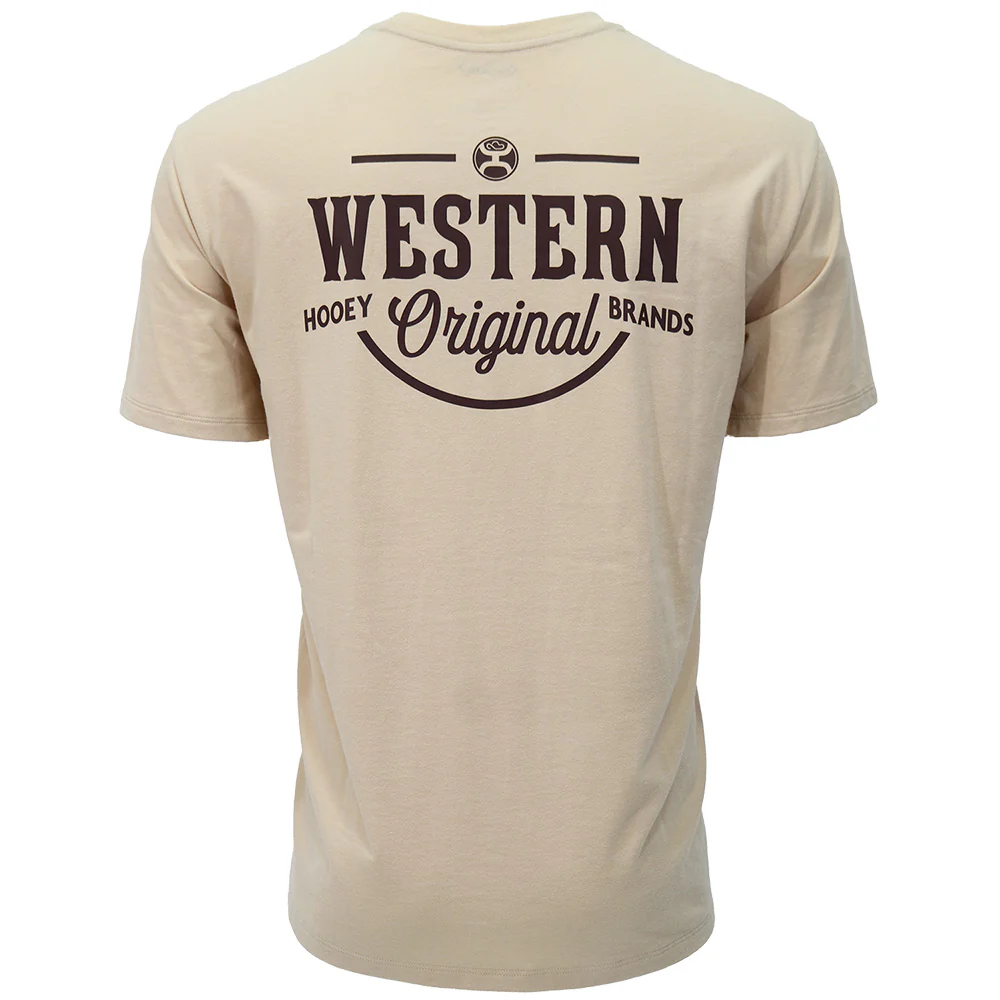 "Western OG" Tan w/Brown Logo T-shirt