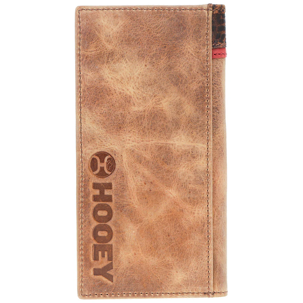 "Whip" Smooth Tan w/Tri Color Woven Leather Rodeo Wallet - Image 2