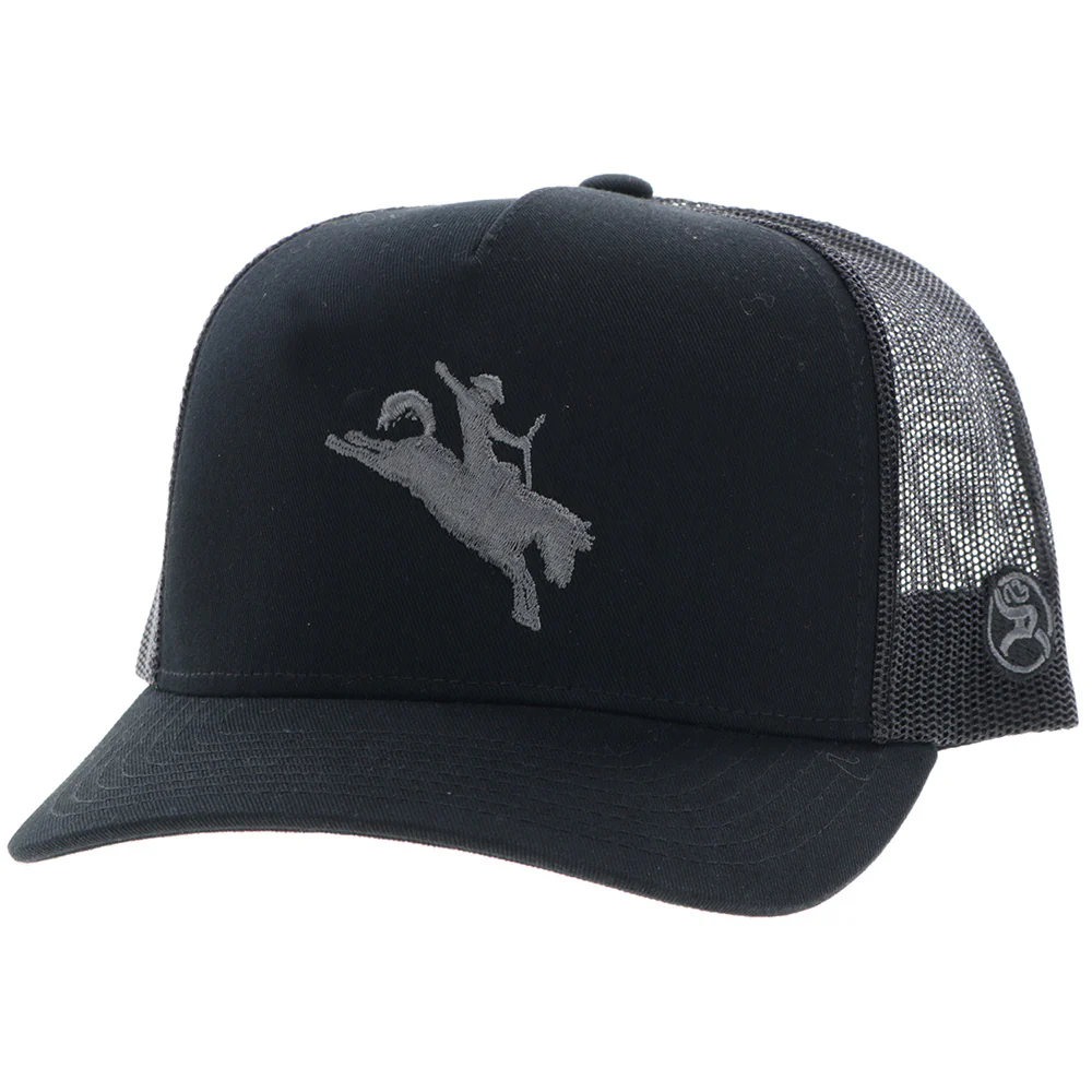 "Whit" Hat Black w/Grey Logo