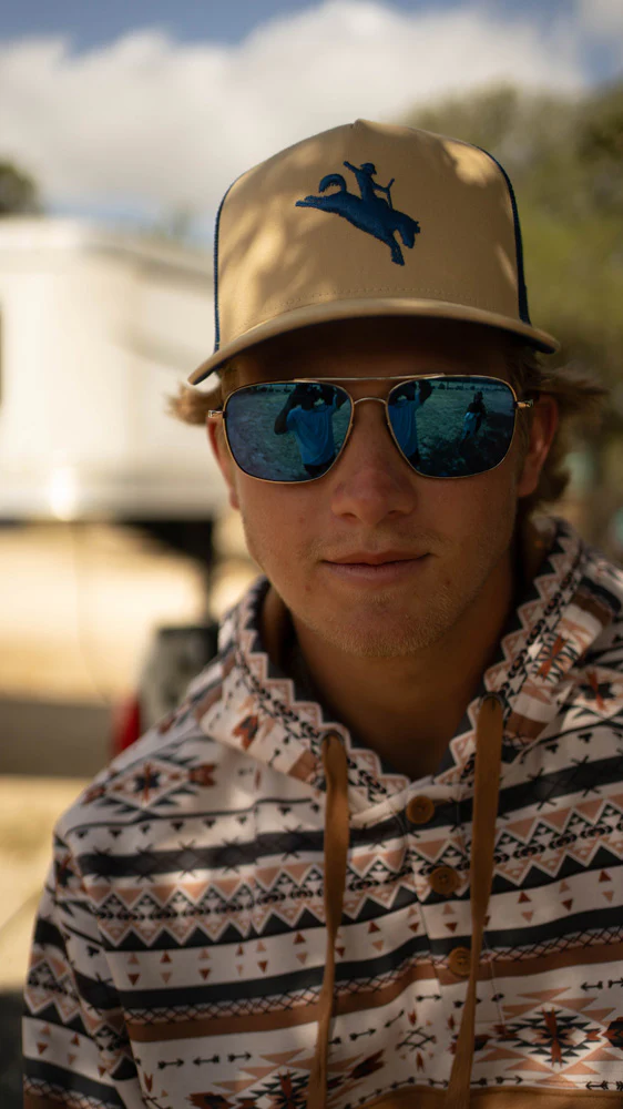 "Whit" Hat Tan/Navy w/Navy Logo - Image 3
