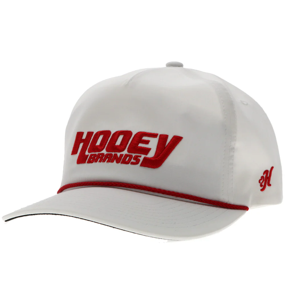 "White Knuckle" Hat White w/Red