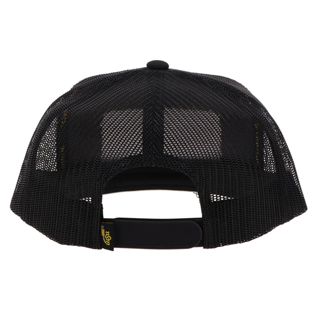 "Wichita State University" Hat Black w/Black & Yellow Patch - Image 2