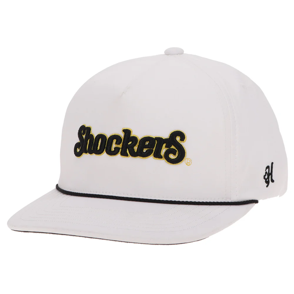 "Wichita State University" Hat White w/Black & Yellow Shockers Logo