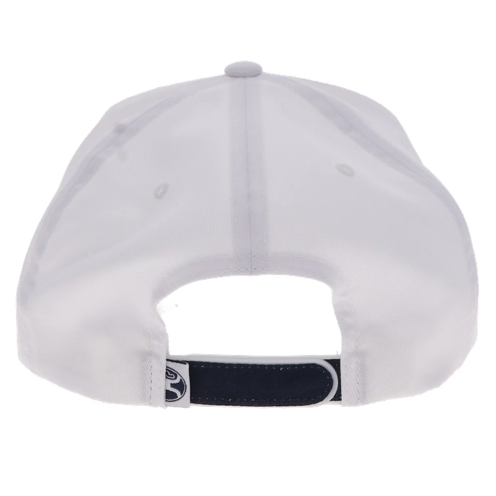 "Wild Ride" Hooey Hat White w/Navy Hooey Embroidered Logo - Image 2