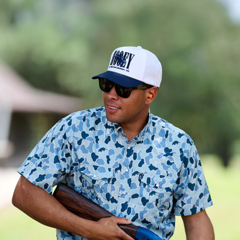 "Wild Ride" Hooey Hat White w/Navy Hooey Embroidered Logo - Image 3