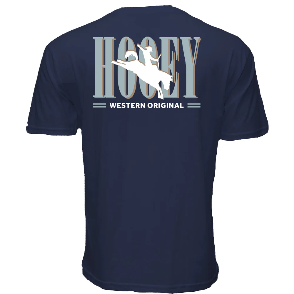 "Wild Ride" T-shirt Blue w/Light Blue & White Hooey Logo