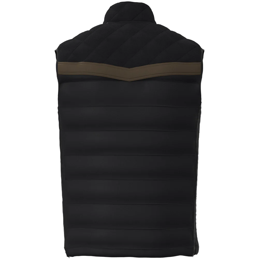 "Banff" Puffer Vest Black w/ Brown accents - Image 2