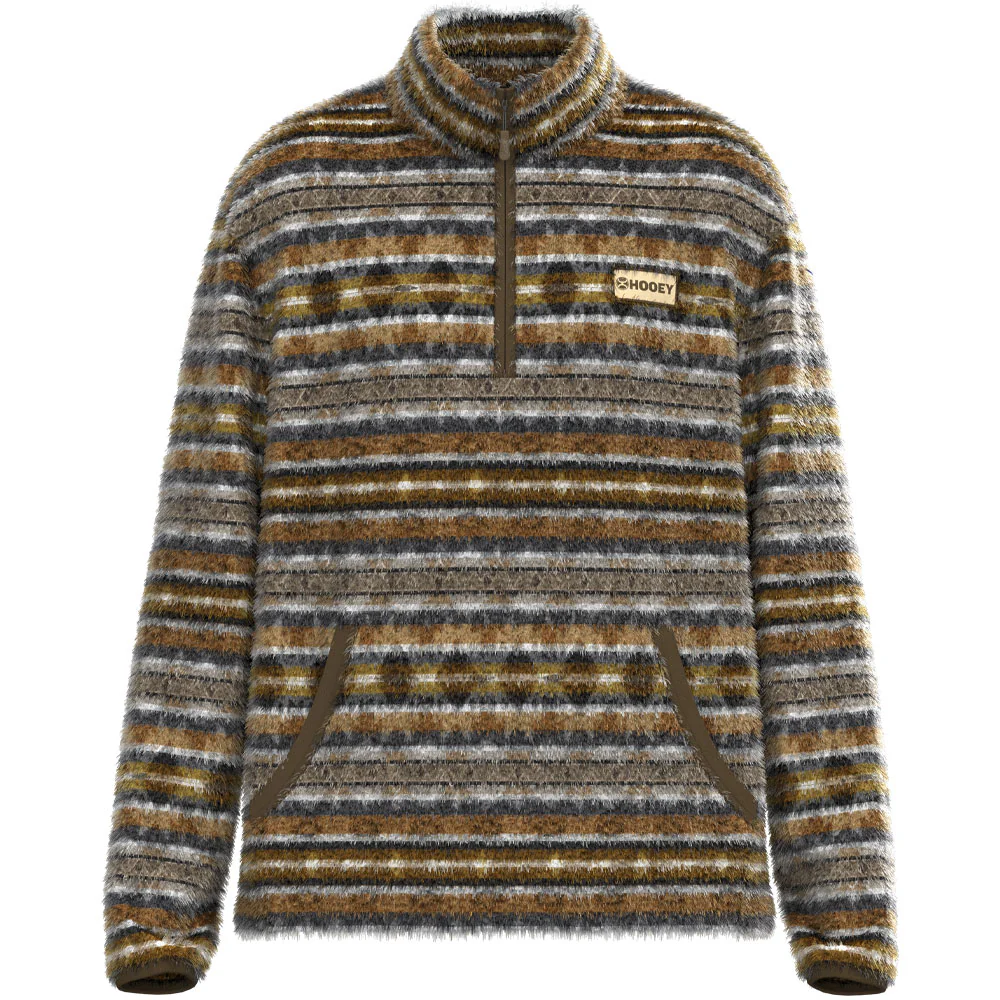 "Bozeman" Fleece Pullover Tan w/Multi Color Aztec