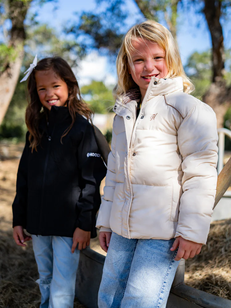 Youth "Bramble Puffer" Jacket Cream w/ Saddle Blanket Pattern - Image 3