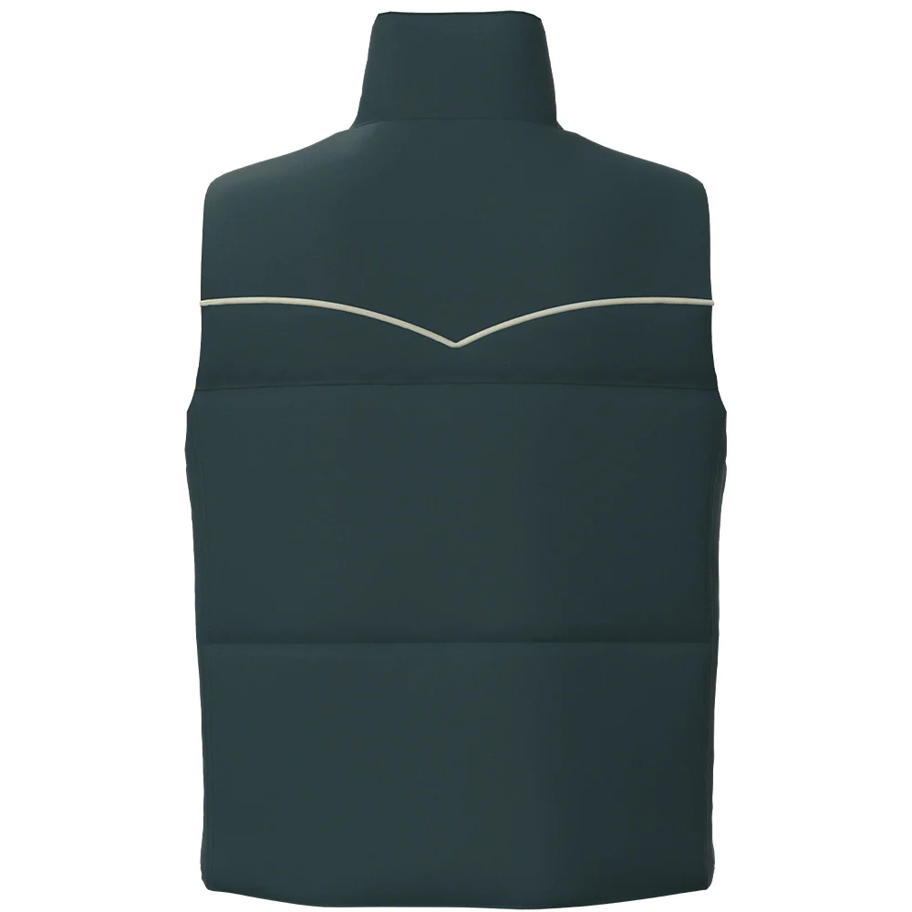 "Briar" Reversible Puffer Vest Orion Blue w/ Comanche Pattern - Image 3