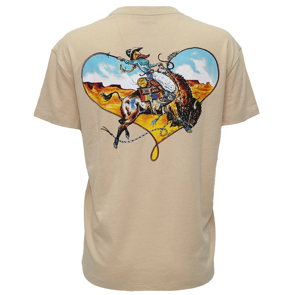 YOUTH "Buffalo Heart" Tan w/Heart Logo T-shirt