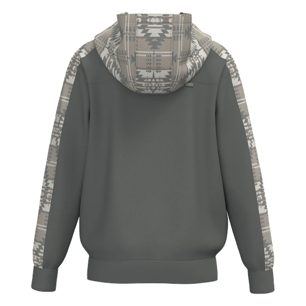 Youth "Canyon" Hoody Dark Grey w/Aztec Detailing - Image 2