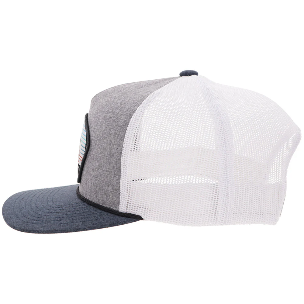 "Cavvy" Punchy Hat Grey/White - Image 3