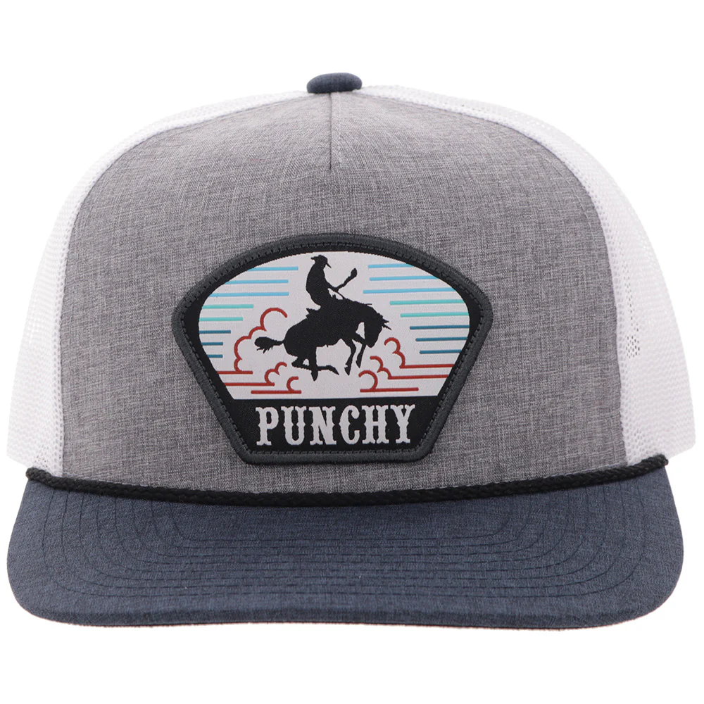 "Cavvy" Punchy Hat Grey/White - Image 4