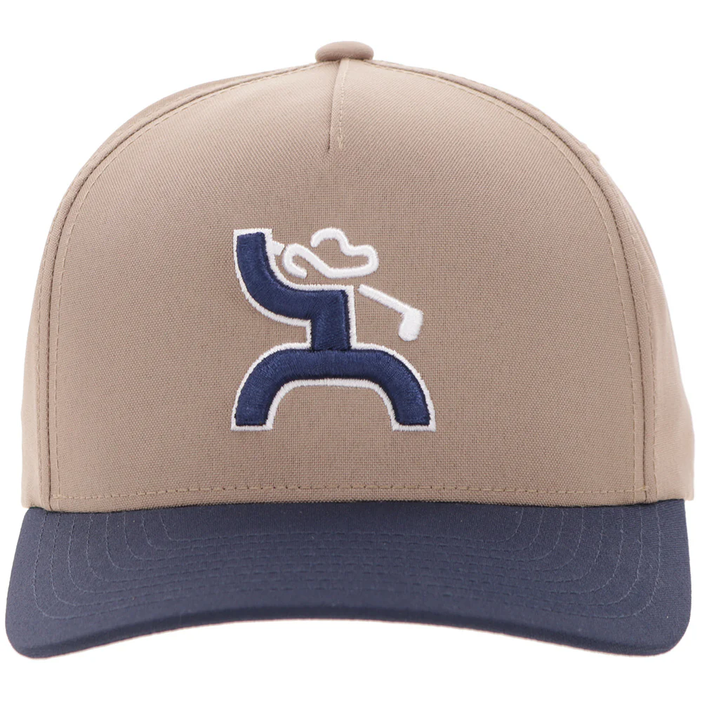 "Classic" Tan/Blue w/ Hooey Golf Logo Hat - Image 4