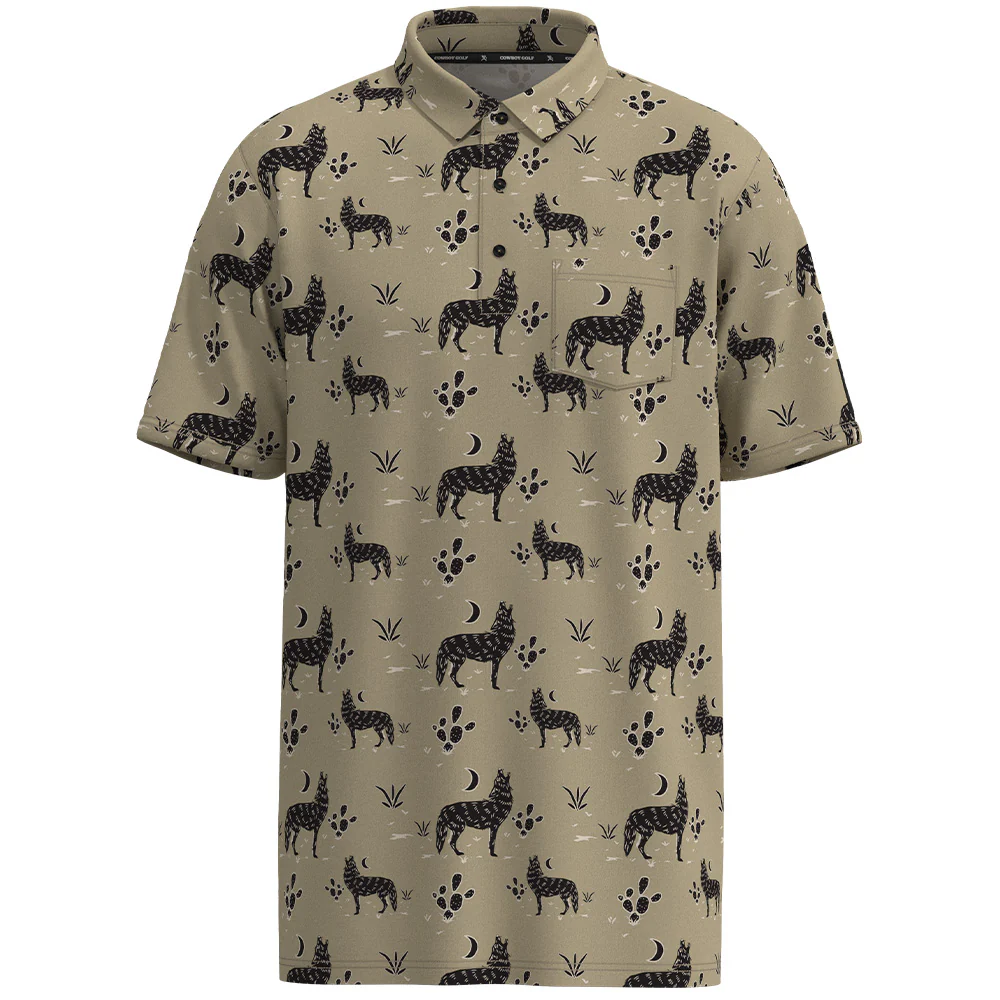 YOUTH "Hot Shot" Taupe w/Habitat Howl Pattern Polo