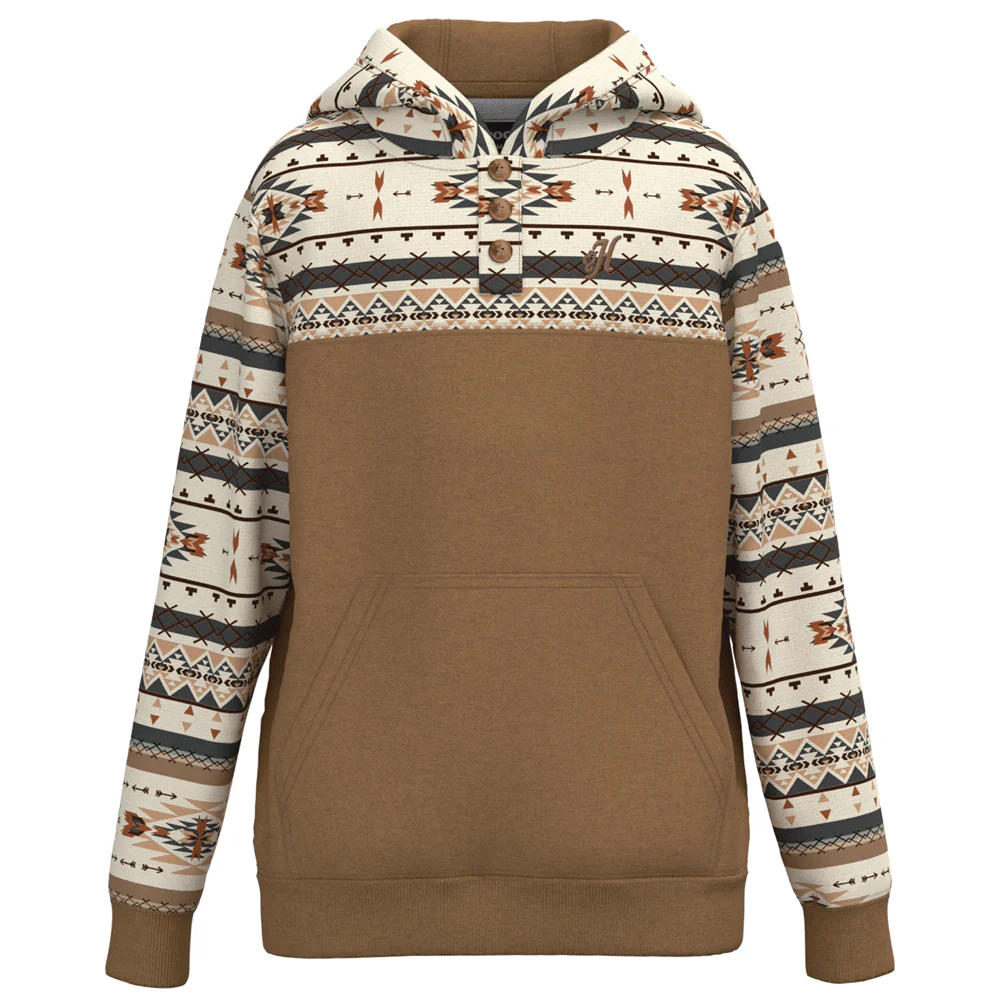 Youth "Jimmy" Brown w/Aztec Pattern Hoody