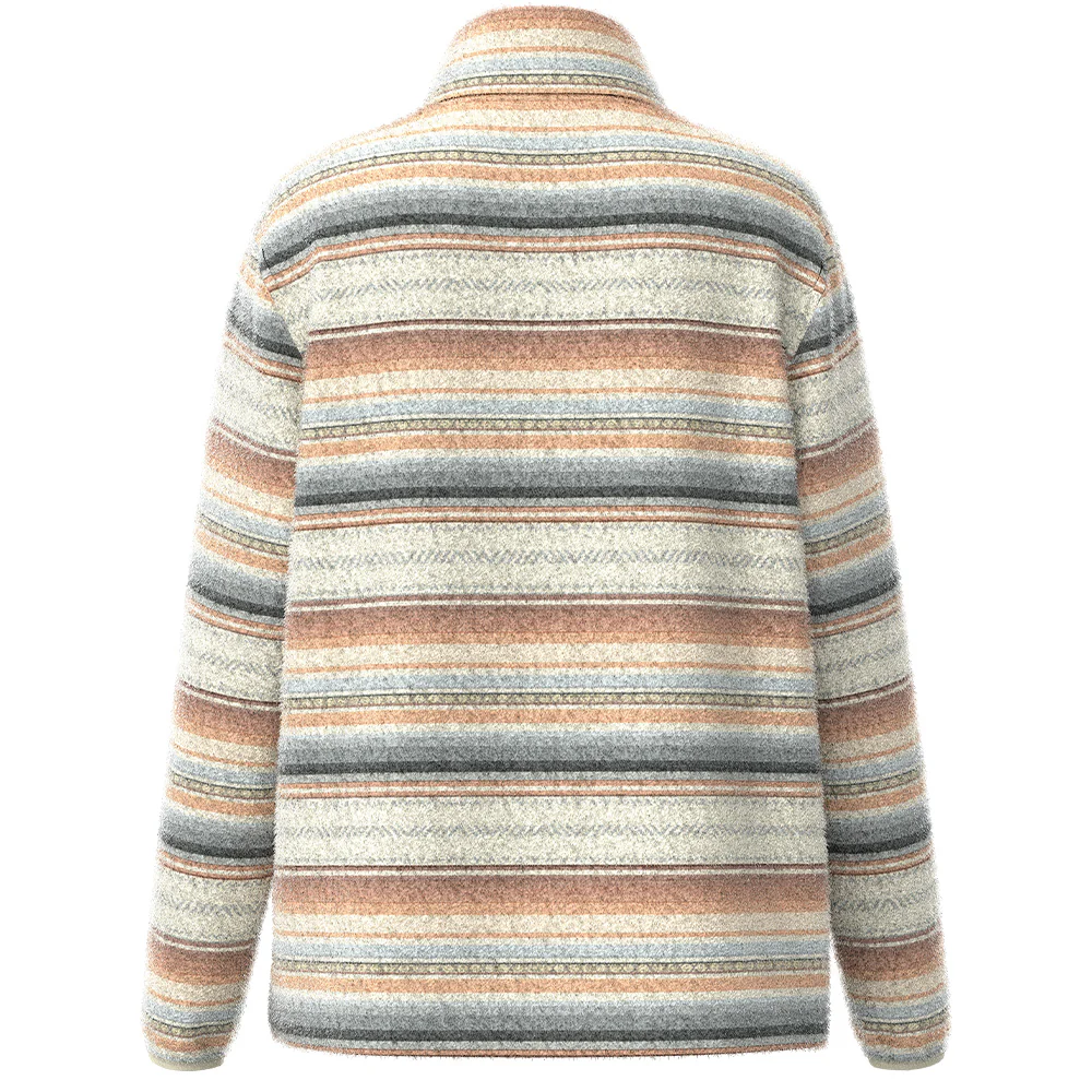 "Kodi" Fleece Pullover Cream w/Serape - Image 2