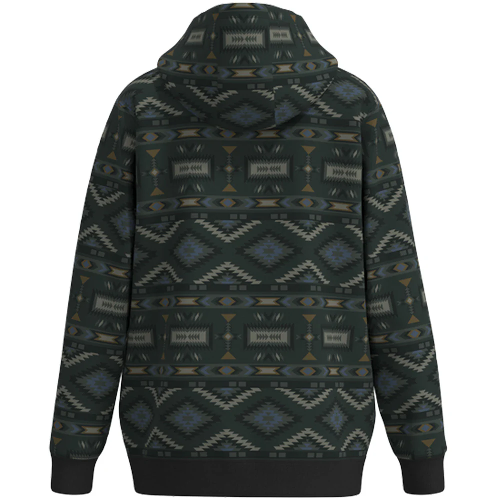 Youth "Legendary Hoody" Black w/ Multi-Color Aztec - Image 2