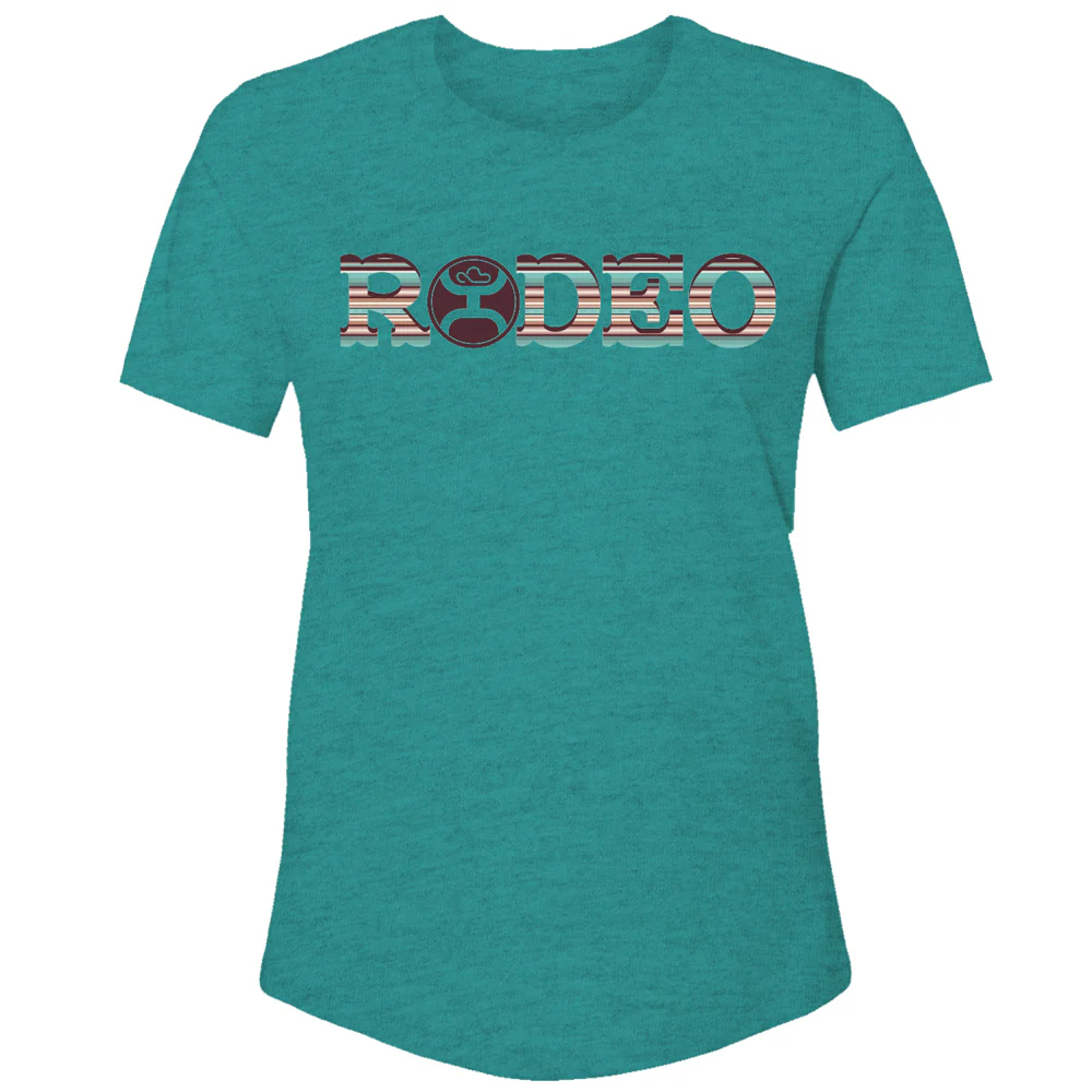 Youth "Rodeo" Teal Heather w/ Serape T-shirt