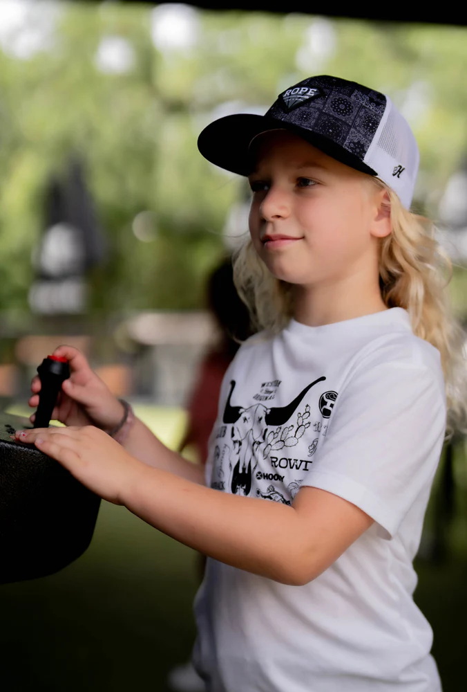 YOUTH "Roundup" White w/Black Logo T-shirt - Image 2