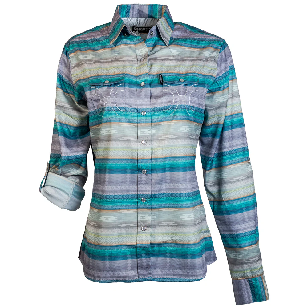 Youth "Sol" Girls Serape Long Sleeve Pearl Snap Shirt