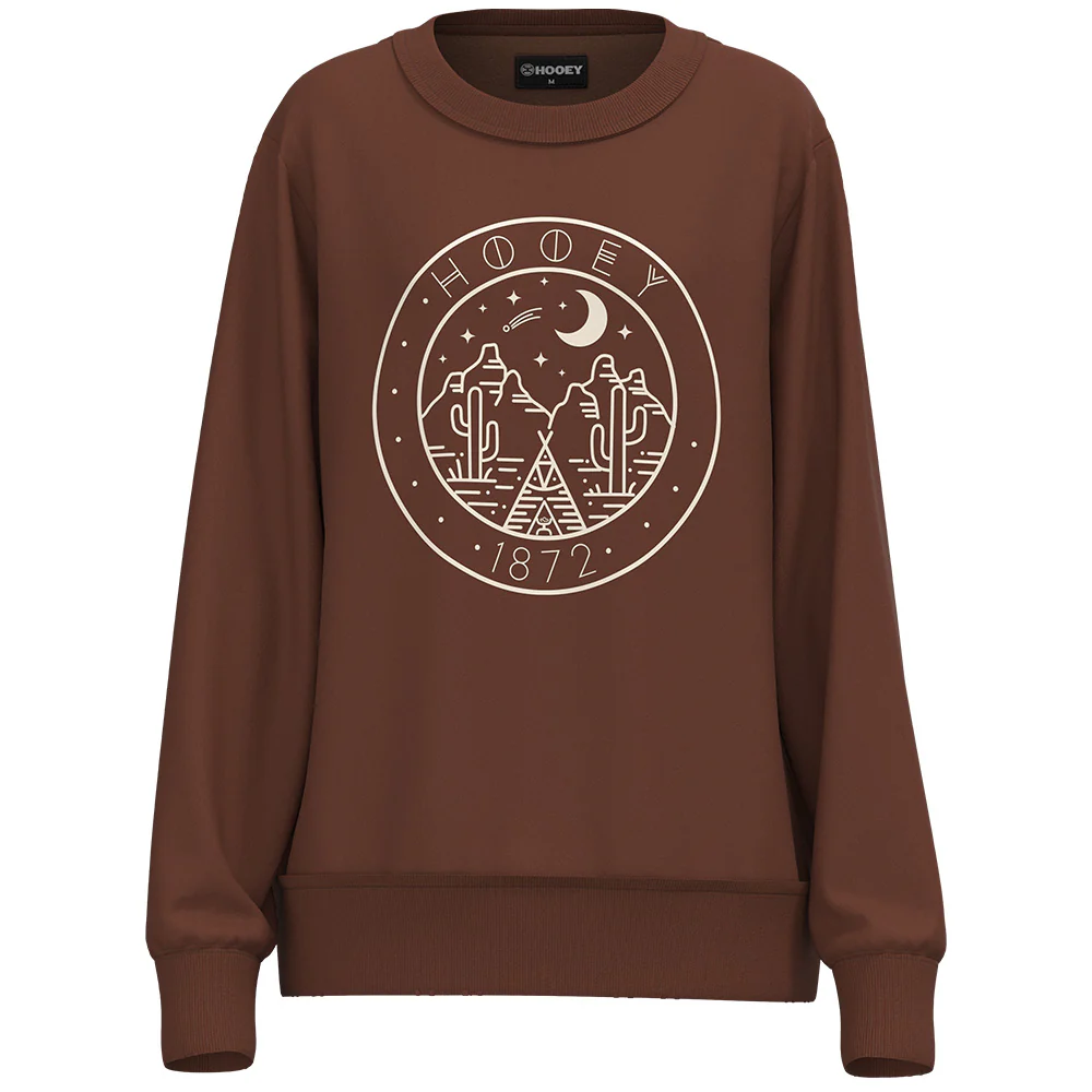 YOUTH "Stallion Crew" Ladies Brown w/ White Logo Pullover