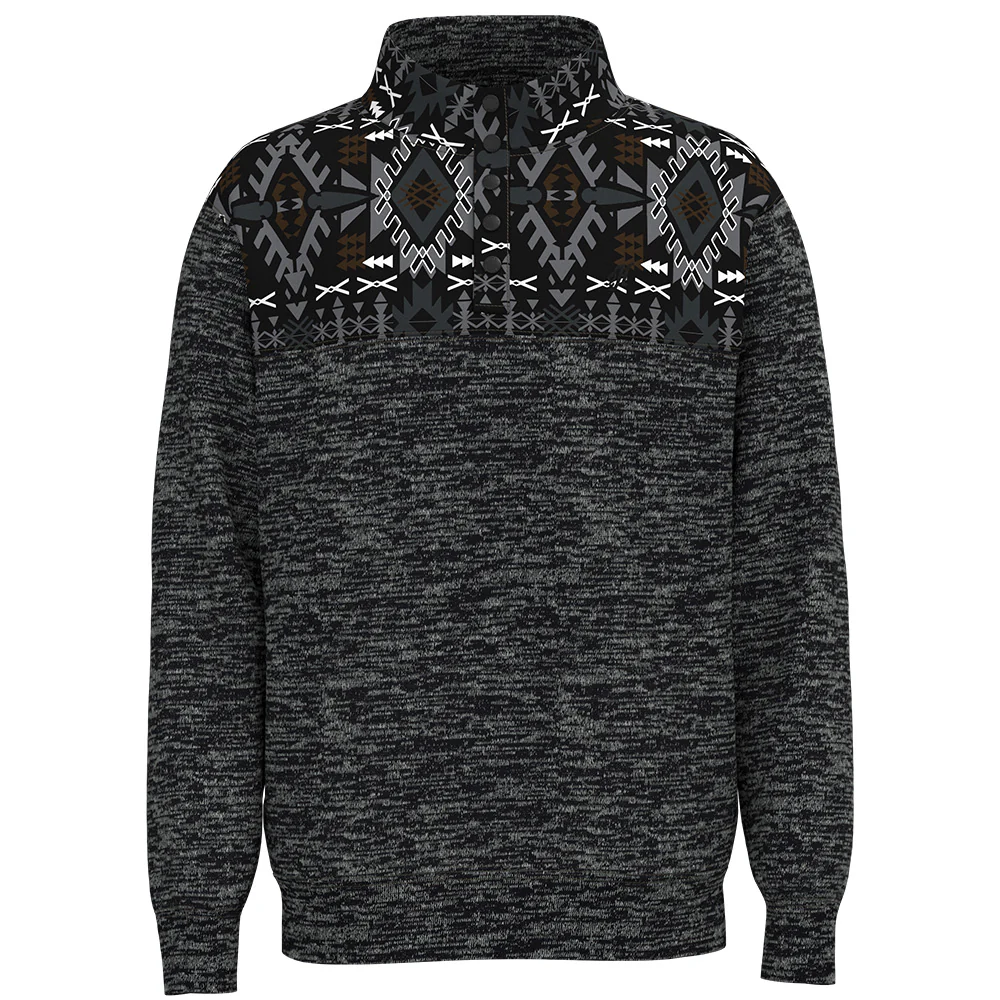 Youth "Stevie" Pullover Black w/Aztec