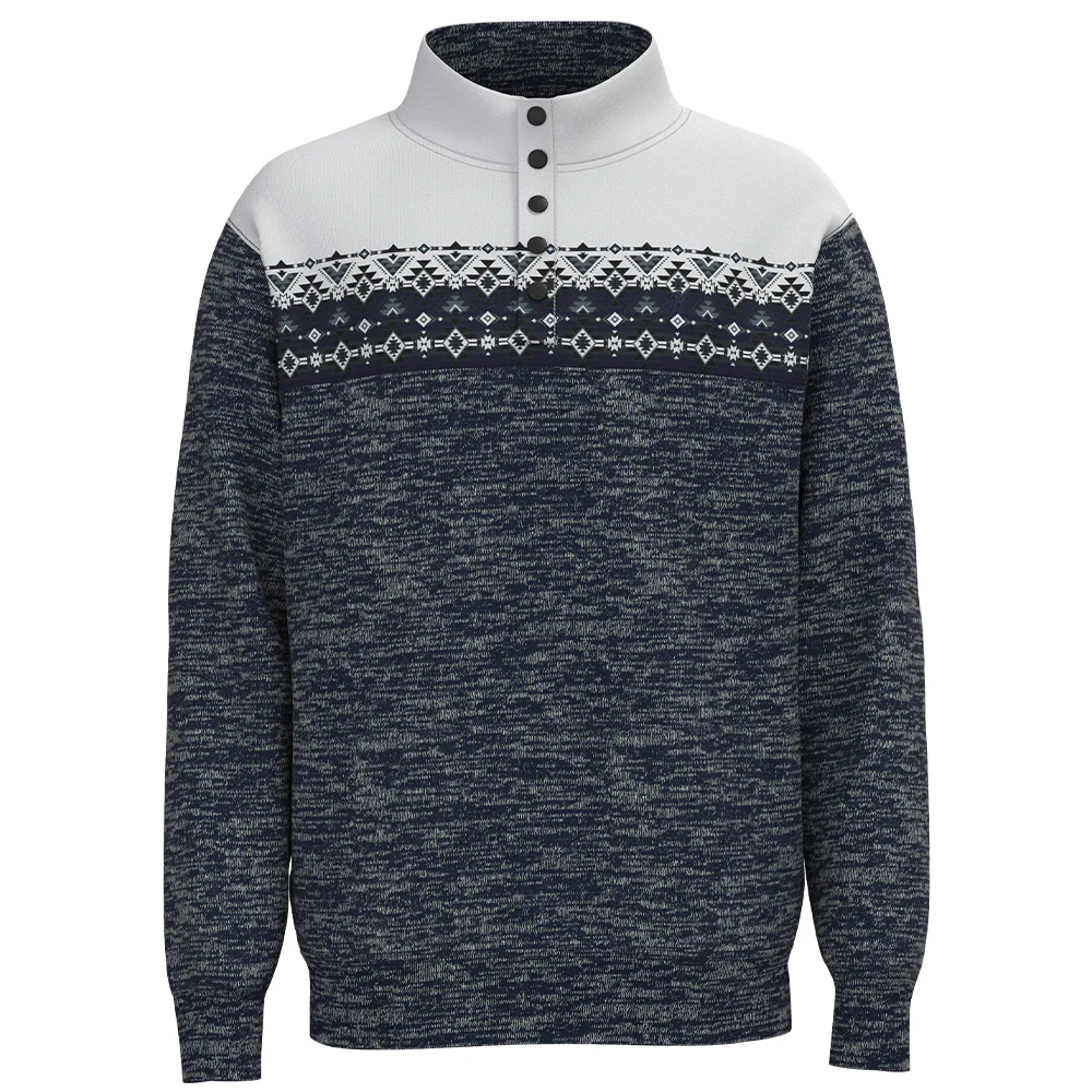 Youth "Stevie" Pullover Blue w/Aztec