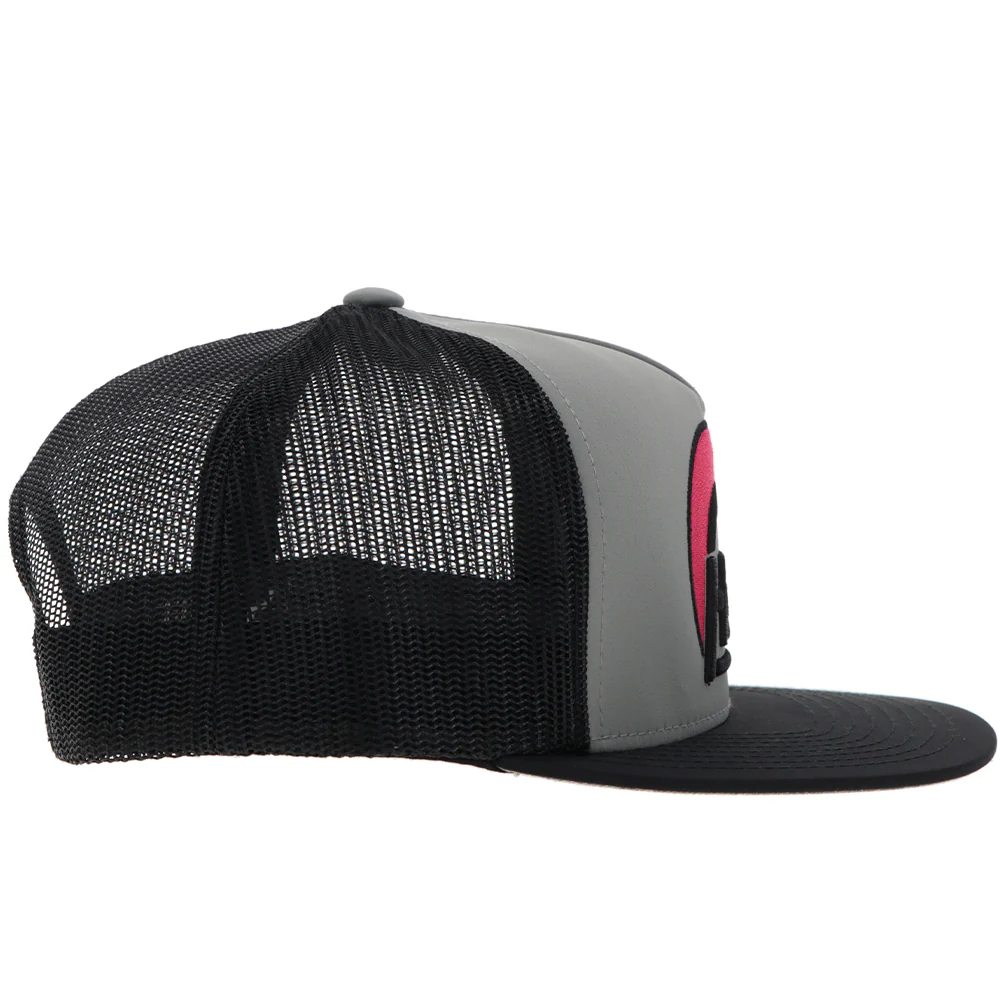 Youth "Suds" Hat Grey/Black w/ Black & Pink Logo - Image 3