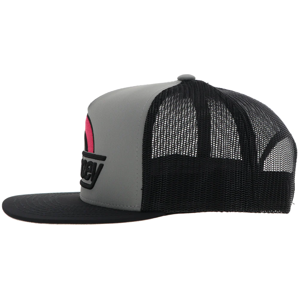 Youth "Suds" Hat Grey/Black w/ Black & Pink Logo - Image 4