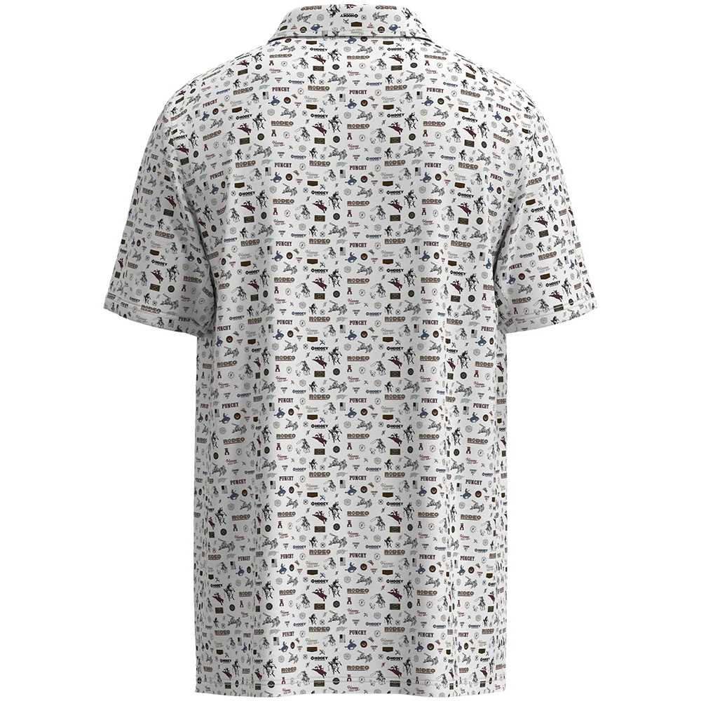 "The Weekender" Polo White w/Multi-Color Rodeo Logo - Image 2