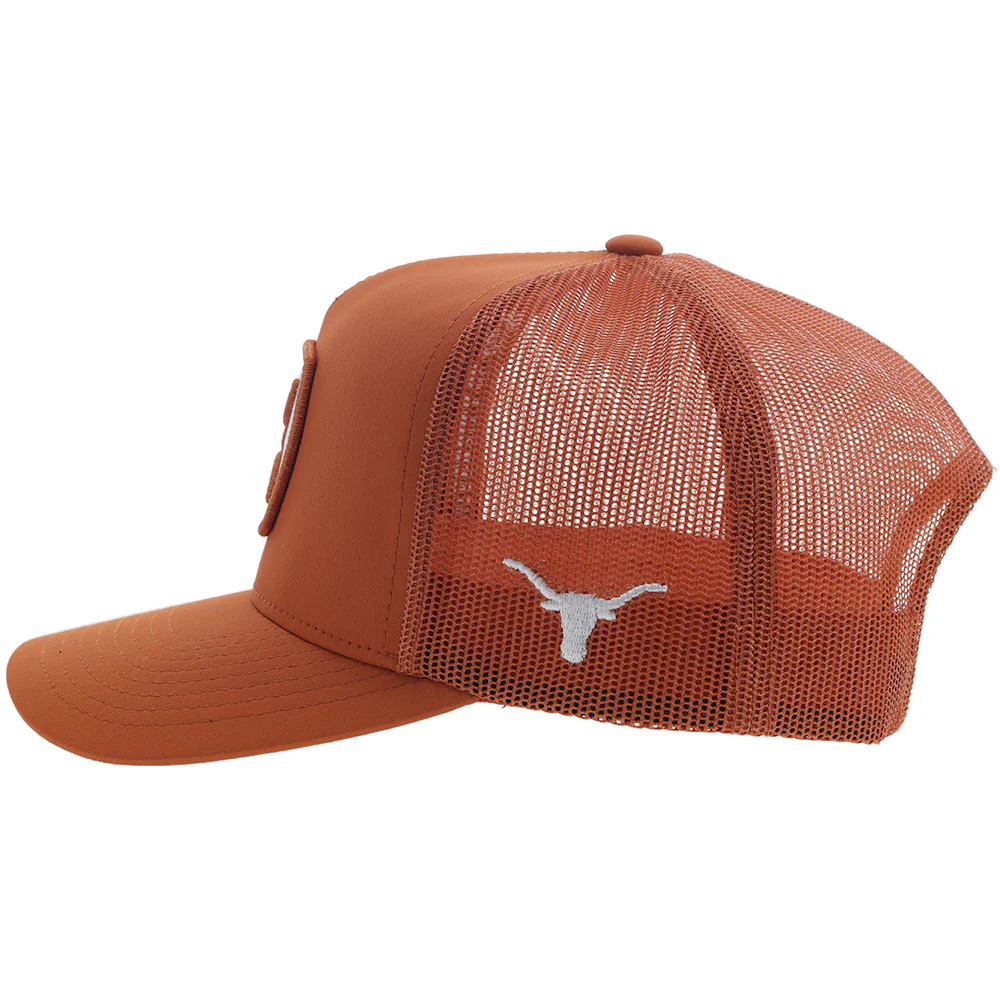 "University Of Texas" Hat Orange/White w/Square Patch - Image 3
