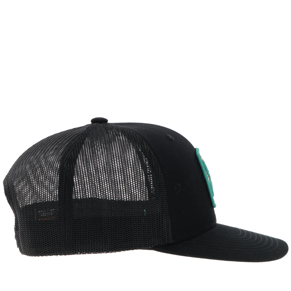 "Zenith" Hat Black w/Serape Pattern Patch - Image 5