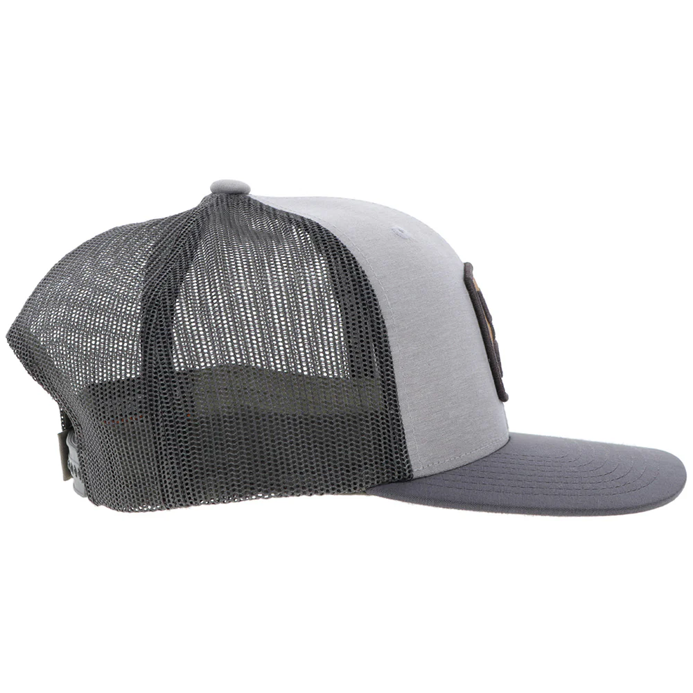 "Zenith" Hat Grey w/Brown Hooey Logo - Image 3