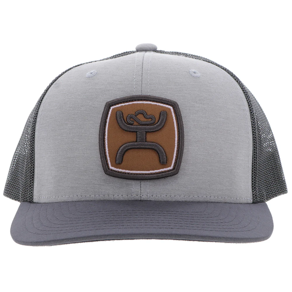 "Zenith" Hat Grey w/Brown Hooey Logo - Image 4