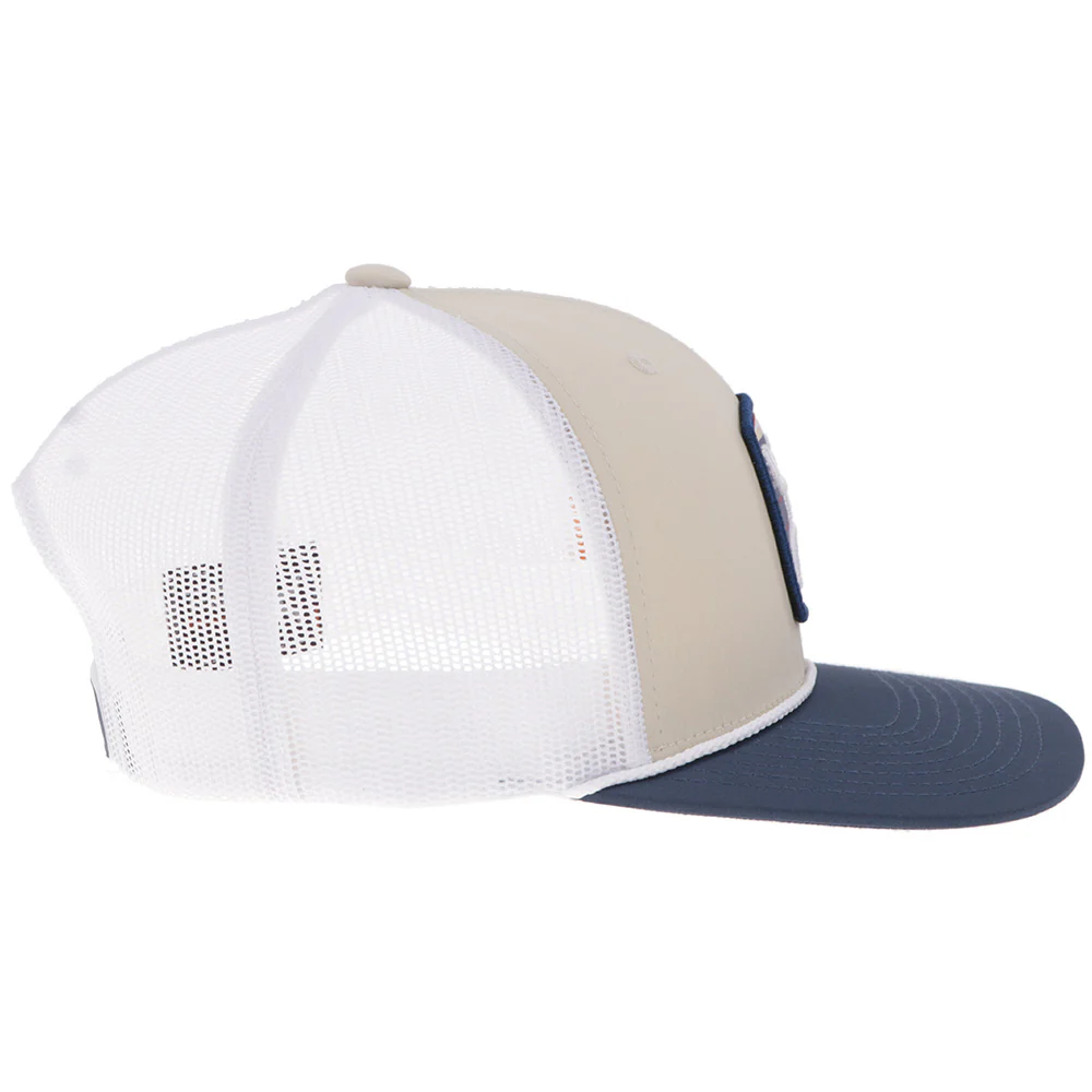 "Zenith" Hat Tan/White w/Multi-Color Patch - Image 5