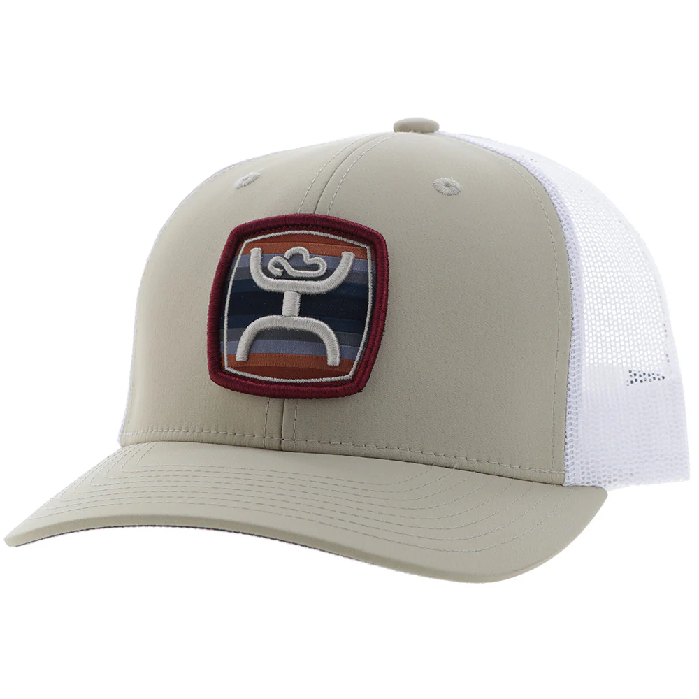 "Zenith" Hat Tan/White w/ Serape Patch