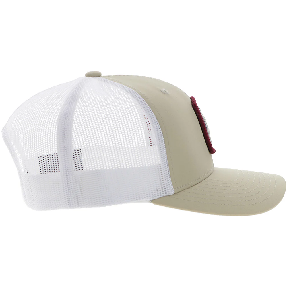 "Zenith" Hat Tan/White w/ Serape Patch - Image 3