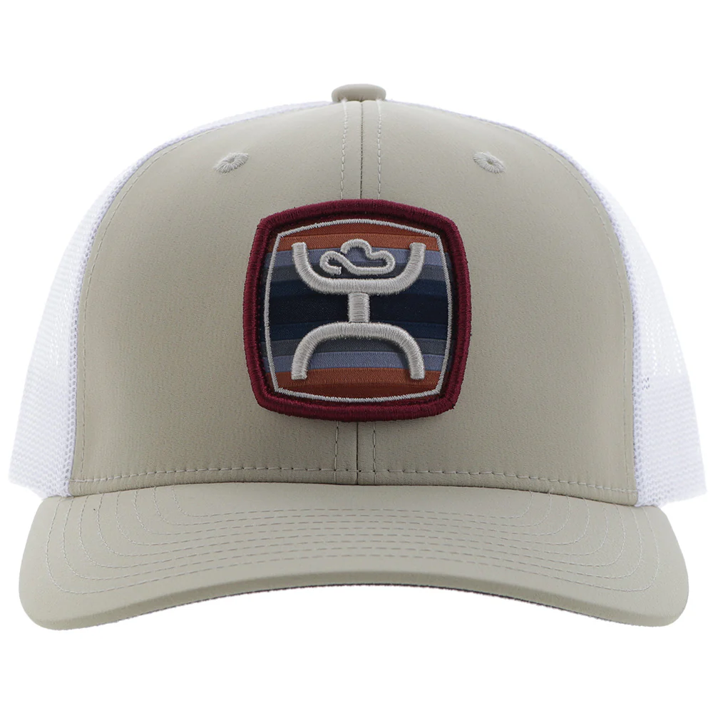 "Zenith" Hat Tan/White w/ Serape Patch - Image 4