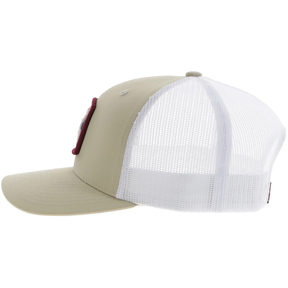 "Zenith" Hat Tan/White w/ Serape Patch - Image 5