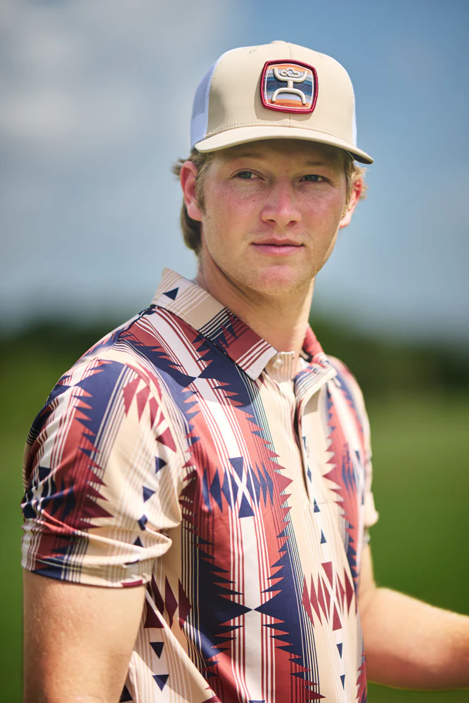 "Zenith" Hat Tan/White w/ Serape Patch - Image 6
